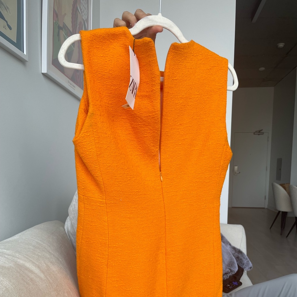Brand new Zara dress - orange, work outfit, business professional